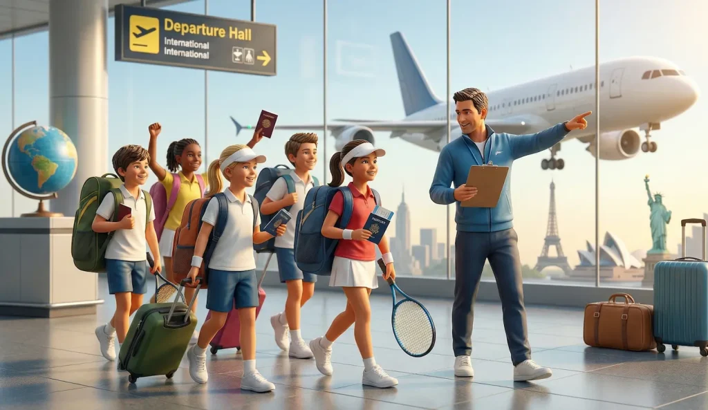 海外遠征にいくジュニアテニス選手たち