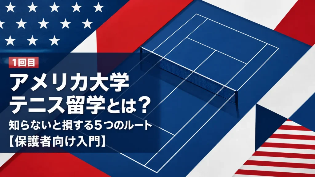 アメリカ大学テニス留学とは？ 知らないと損する5つのルート【保護者向け入門】