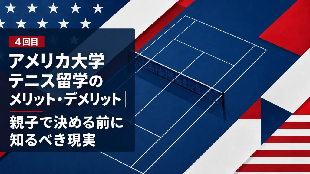 アメリカ大学テニス留学のメリット・デメリット｜親子で決める前に知るリアル